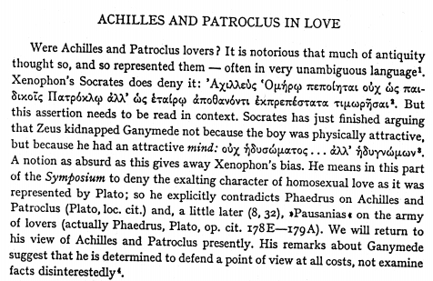 Excerpt from Achillies and Partoclus in Love by W.M. Clark